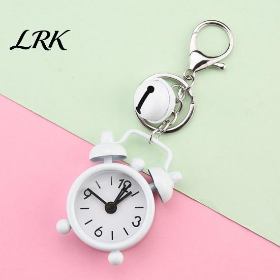 Alarm Clock Key Ring Keychain Pendant with Built-In Micro Clock, Holder for Commuters Students And Travelers, Sturdy Iron Design Portable Timekeeping