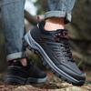Men's Hiking Boots Waterproof Outdoor Sports Shoes Leather Sneakers Male Plus Size 39-46