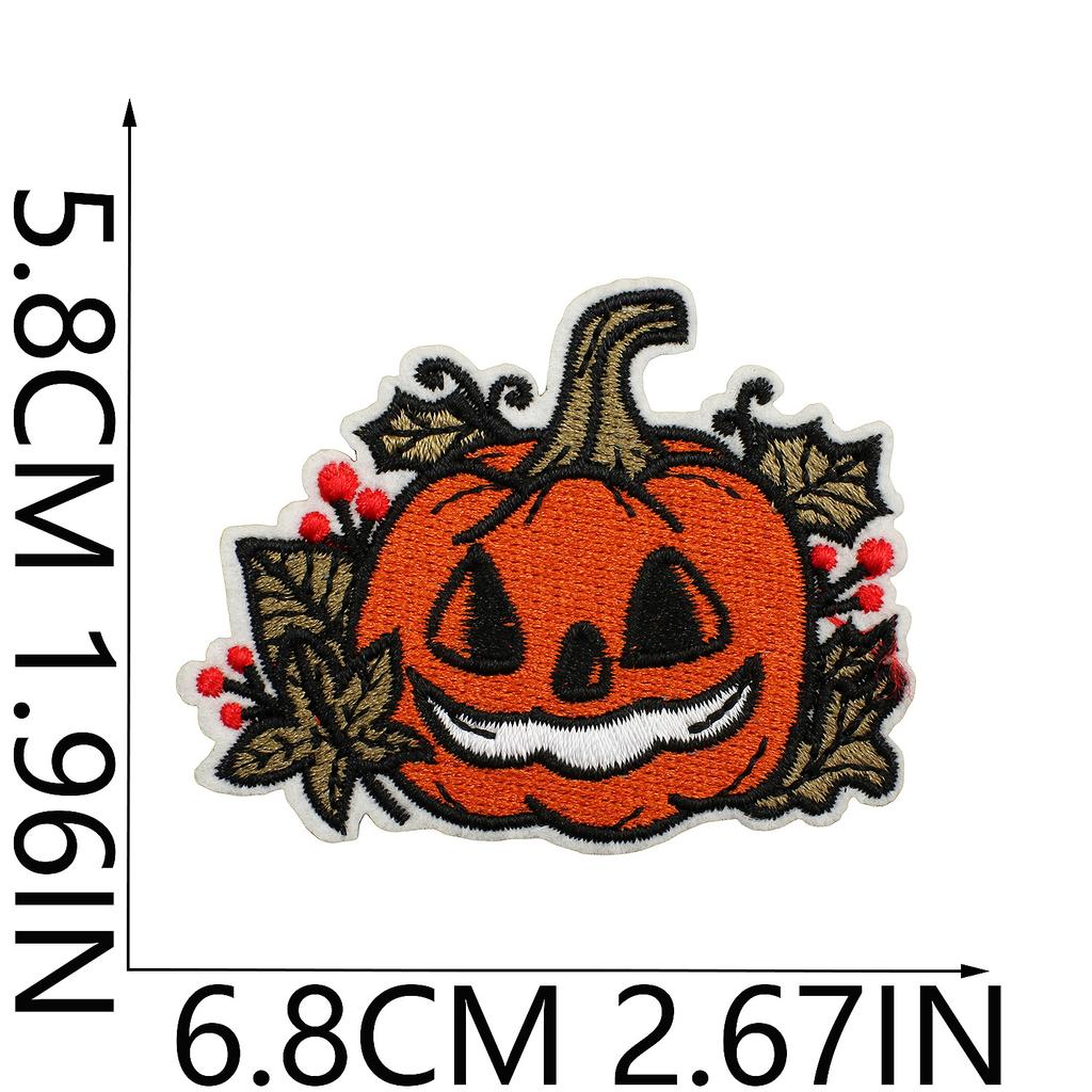 Halloween Cat Ghost Embroidery Cloth Sticker Holiday Decoration Flowers Witch Embroidery Chapter A Piao Bicycle Patch Sticker