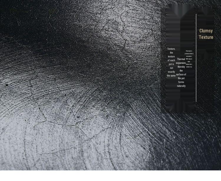 Vintage Uncoated Cast Iron Flat-Bottom Non-Stick Wok, Compatible with Induction & Gas Stoves, Ideal for Rural Household Stir-Fry.