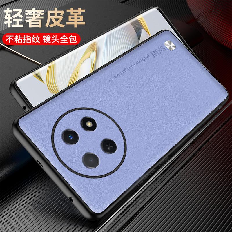 Applicable To oppoA5Pro Mobile Phone Case Lens All-inclusive Square Plain Leather Soft Case Anti-drop Protective Cover CD Pattern Wholesale A3