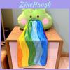 Rainbow Frog Vomiting Nap Pillow Blanket Cartoon Animal Plush Toy Pp Cotton Filling Short Plush 45cm Suitable For Teens