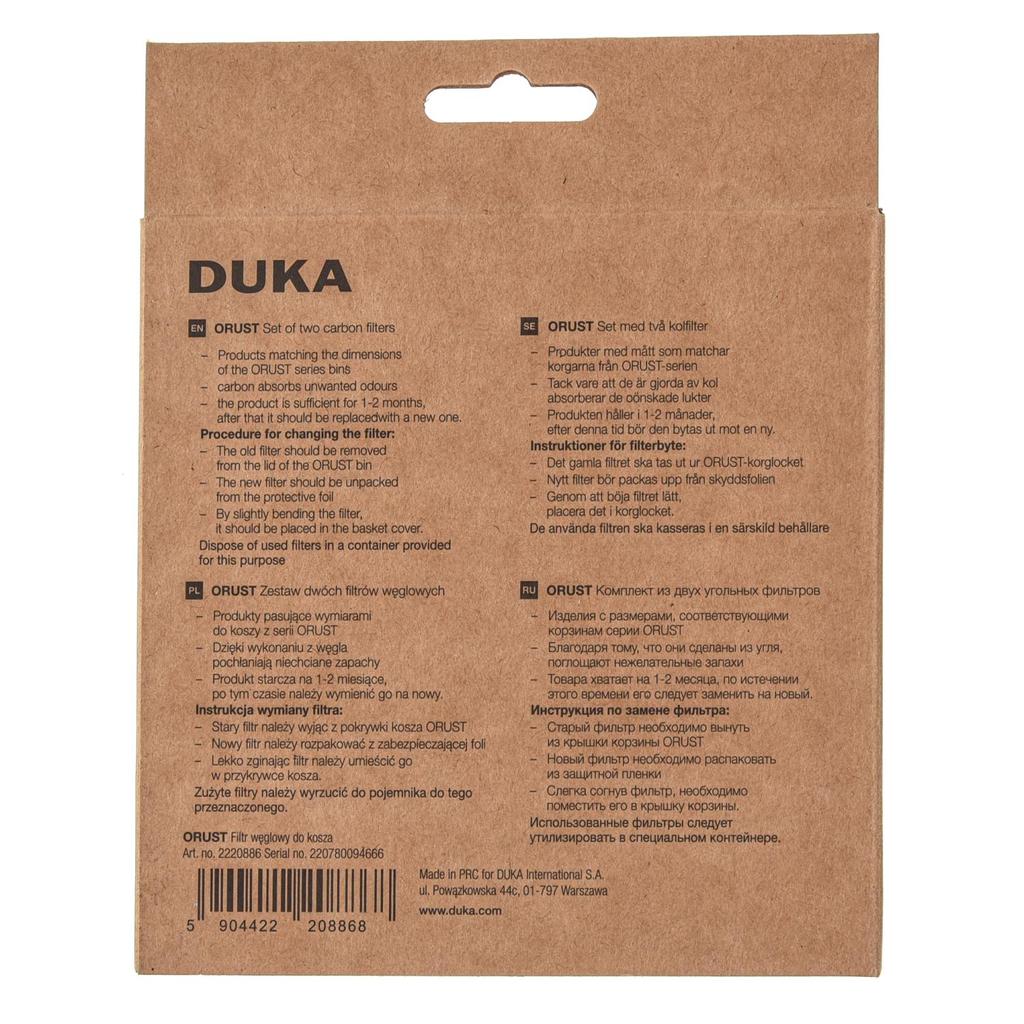 Charcoal Filters for Bin , Odor Absorbing, ORUST DUKA