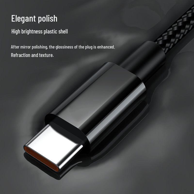 120W Super-Schnelllade-USB-C-Kabel für Huawei, Vivo, Oppo und Honor Mobiltelefone.