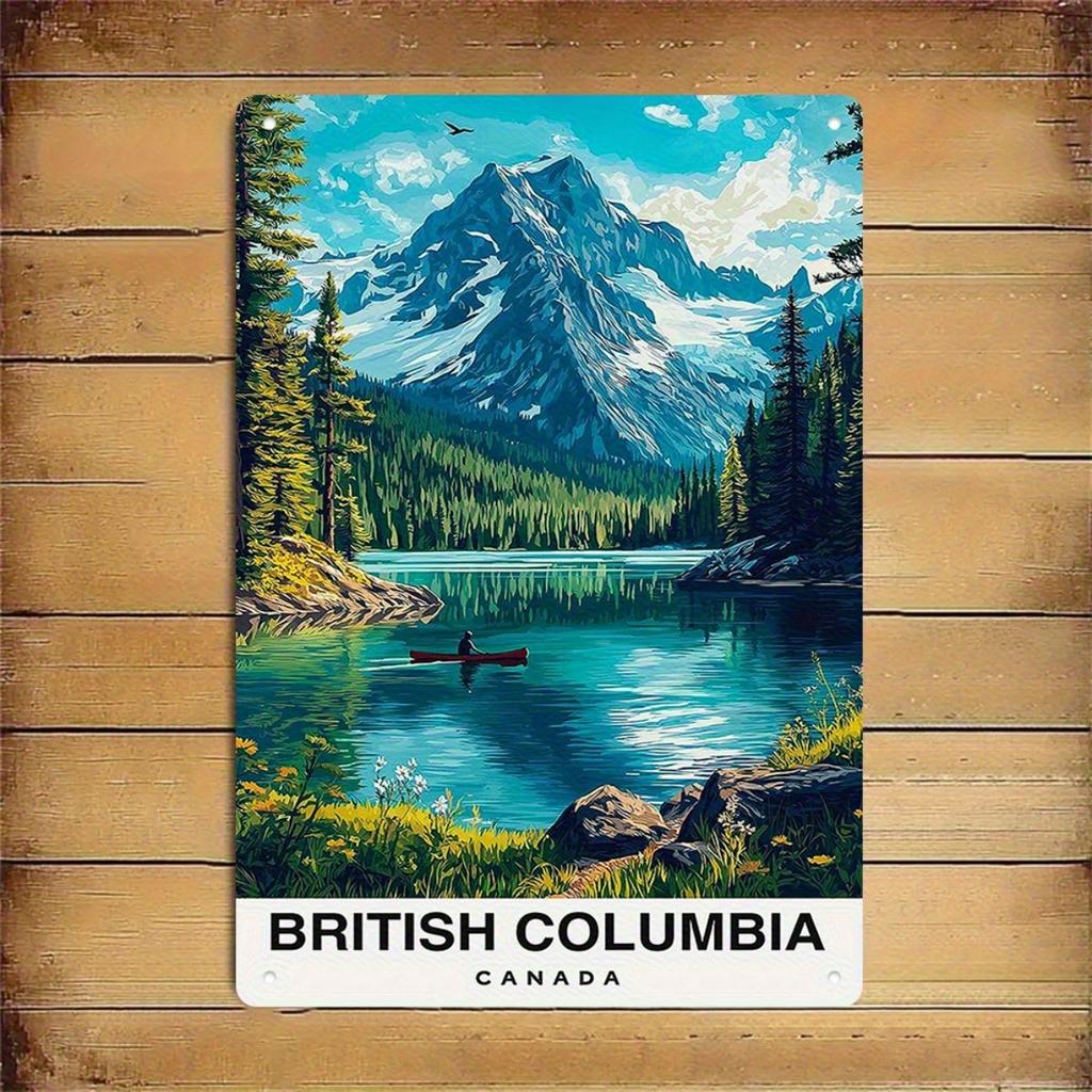 Canada Maple Leaf Vintage Retro Wall Decor Man Cave Maple Leaf Wall Decor Vintage Metallic Wall Art British Canada Retro Tin S