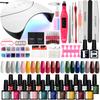 PHOENIXY 20Colors Lak na nehty Sada na manikúru Nehtová vrtačka Lak na nehty s 36W lampou Základní vrchní nátěr Sada Nehtového salonu