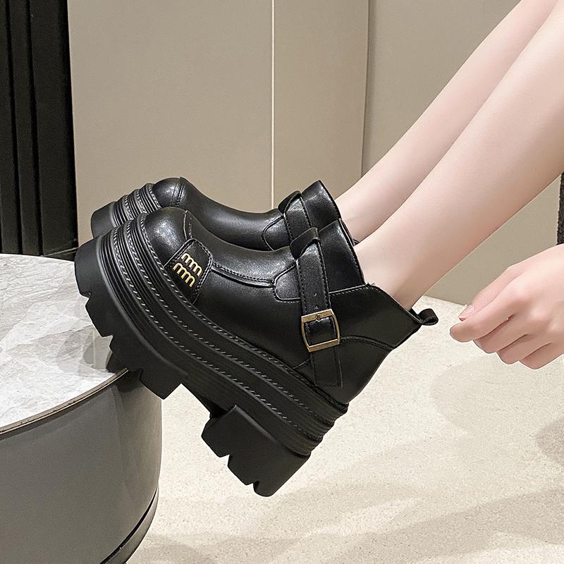 Fashion 2025 New Fashion Autumn Boots Shoes Women Ankle Boots Female Wedges Boots Women Chelsea Boot 10CM Platform Shoes Winter Warm