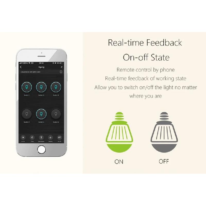 WLAN Smart Touch Licht Wandschalter Interruptor Glaspanel 8-fach 147*86mm Tuya App SmartLife Kompatibel mit Alexa Google Home