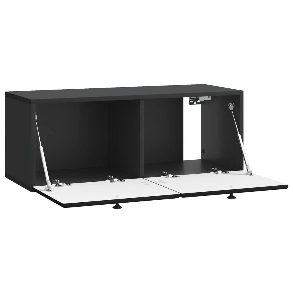 Wall Mounted TV Cabinet 78.5 X 31 X 30 Cm Black