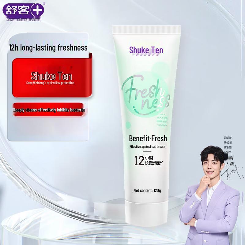 

Shuke 12-Hour Fresh Breath Probiotic Toothpaste, Refreshing Fruit, 120g