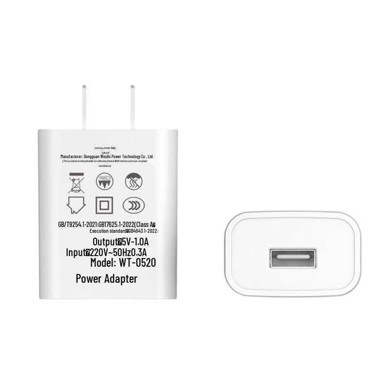3C Certified 5V1A USB Fast Charger for Xiaomi & Huawei Mobile Phones