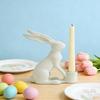Suporte de Vela Coelho da Páscoa Suporte de Vela Cônica de Coelho Castiçal Centro de Mesa Festa de Páscoa de Primavera Decoração de Mesa Ornamento