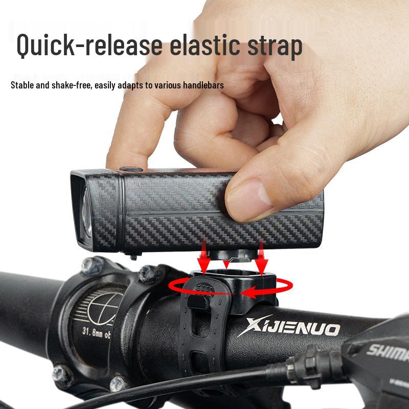 USB Rechargeable Mountain Bike Headlight - Bright LED for Night Riding