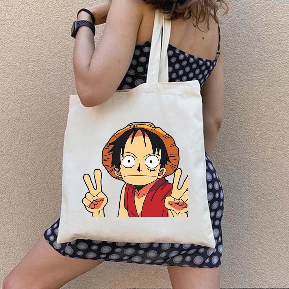 One Piece Luffy Aufdruck ein Schulter Canvas Tasche 7540