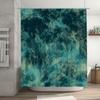 High Quality Digital Printed Shower Curtains Waterproof Bathroom Decor Modern Blue Green White Pattern Fabric Shower Screens 3D