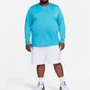 Nike Dri-FIT Legend Solid Logo Round Neck Loose Fit Long Sleeve T-Shirt Men Tops Laser-Blue DX0993-446