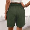 Women's Loose Casual Pants Button -Color High Waist Straight Shorts