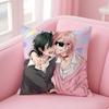 BLAnime y-Yarichin-Bitch Club Pillow Case Anti-dustmite Pillowcase Invisible zipper silky short plush Sofa cushion cover