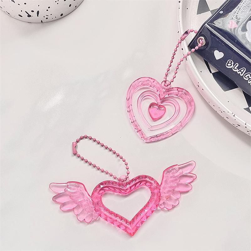 Hollow Heart Pendants Photo Album Decoration Key Chain Album Pendant Keychain Keyring Bag Key Decoration