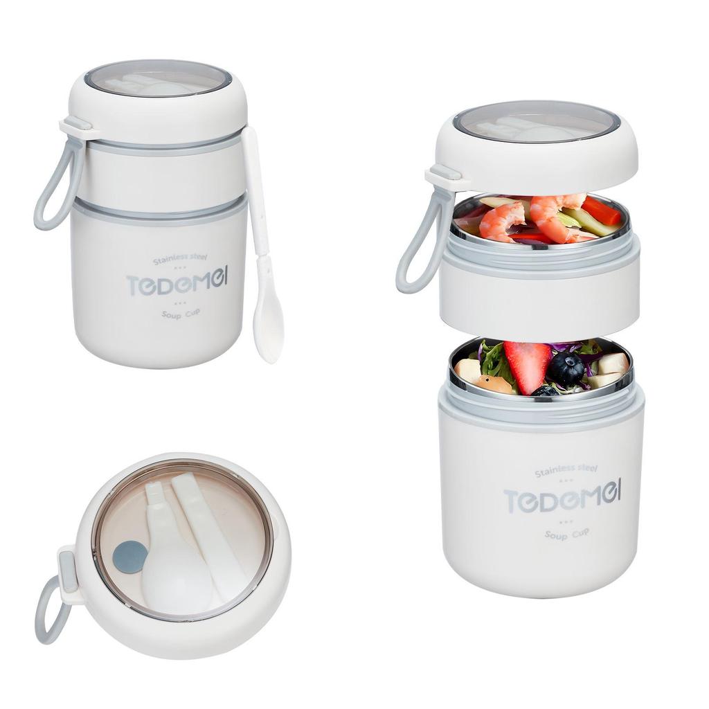 Creative Stainless Steel Insulated Soup and Cereal Cup - Portable Mini Meal Replacement Pot for Office Workers