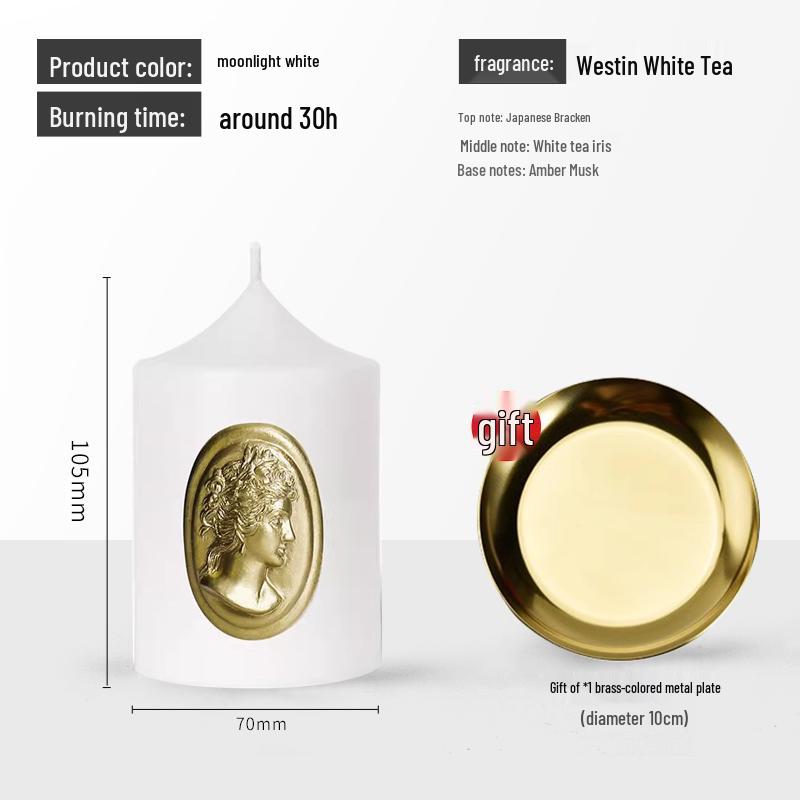 Smokeless White Retro Scented Candle for Weddings & Home Decor