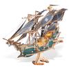 FUNPOLA 3D Puzzle Holzpuzzle Piratenschiff Puzzle DIY Bastelset 3D Puzzle Montageset Plastikmodell Innendekoration Erwachsenen Zeitvertreib Komplex