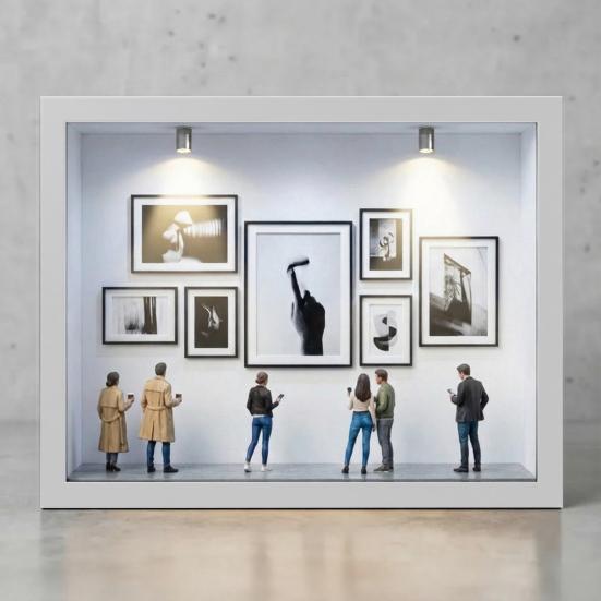 Up DIY Mini Museum Silhouette Box Personalized Memory Display Case Shadow Box