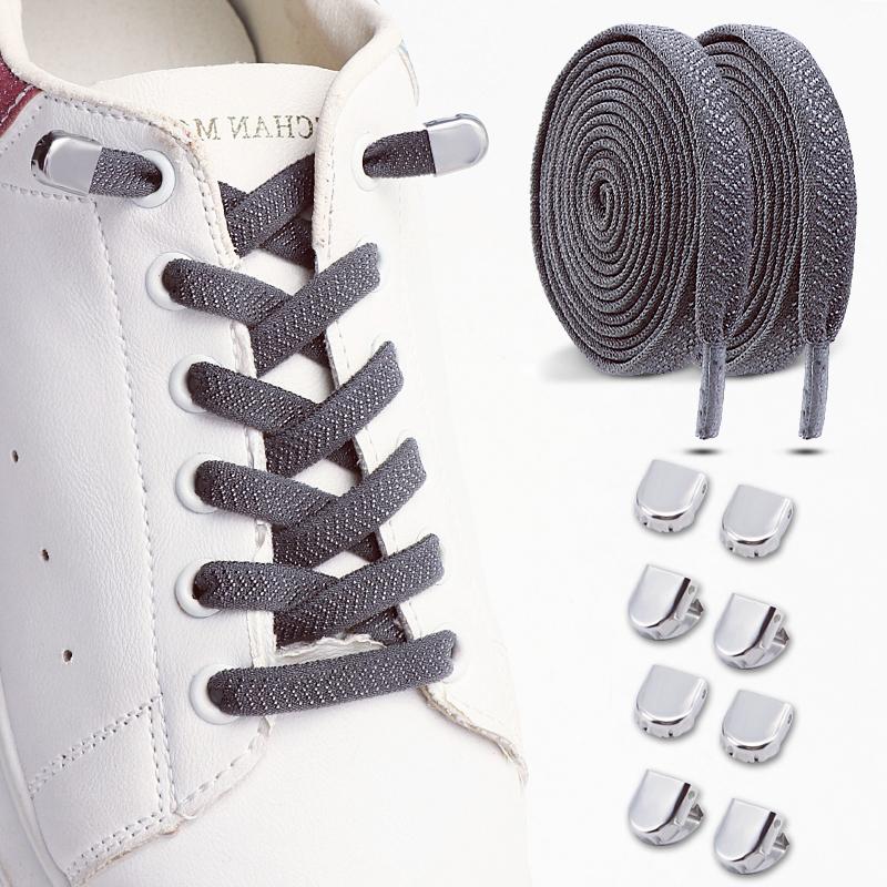 2Pairs Quick Lace Lazy Sports Shoestring Elastic No Tie Shoe Laces for Kids & Adults - Easy Slip-On Shoelaces Shoe Accessories