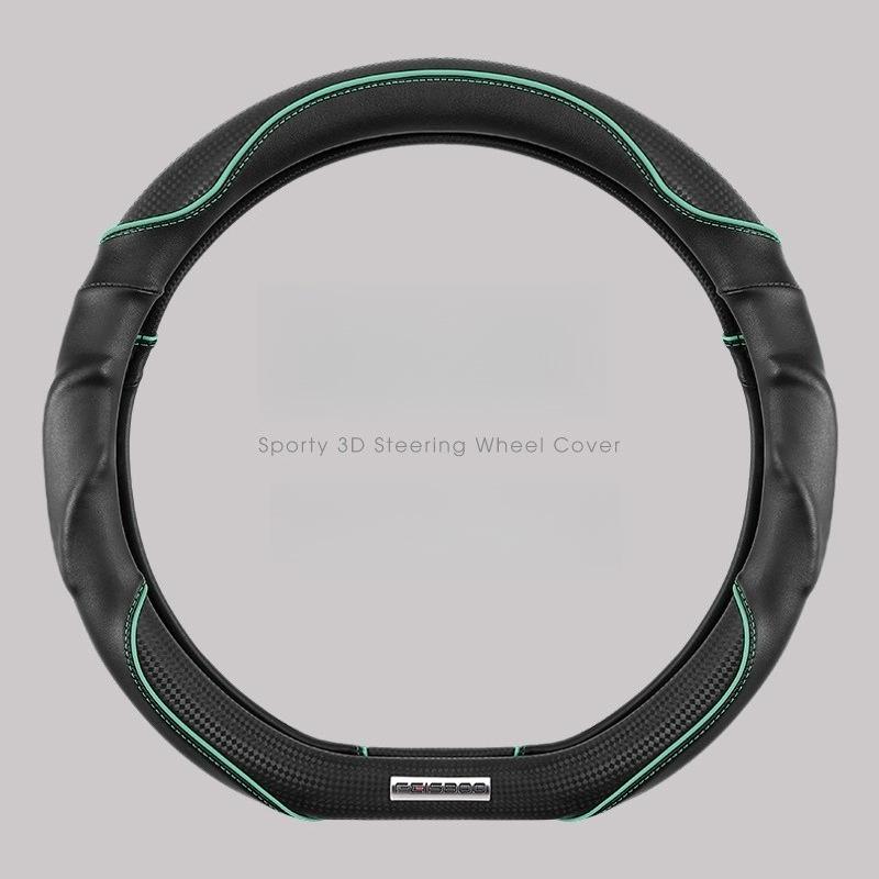 BFA1 Nappa Leather Car Steering Wheel Cover Universal Anti Slip Steering Wheel Covers Car Accessories Carbon Fibre Steering Covers