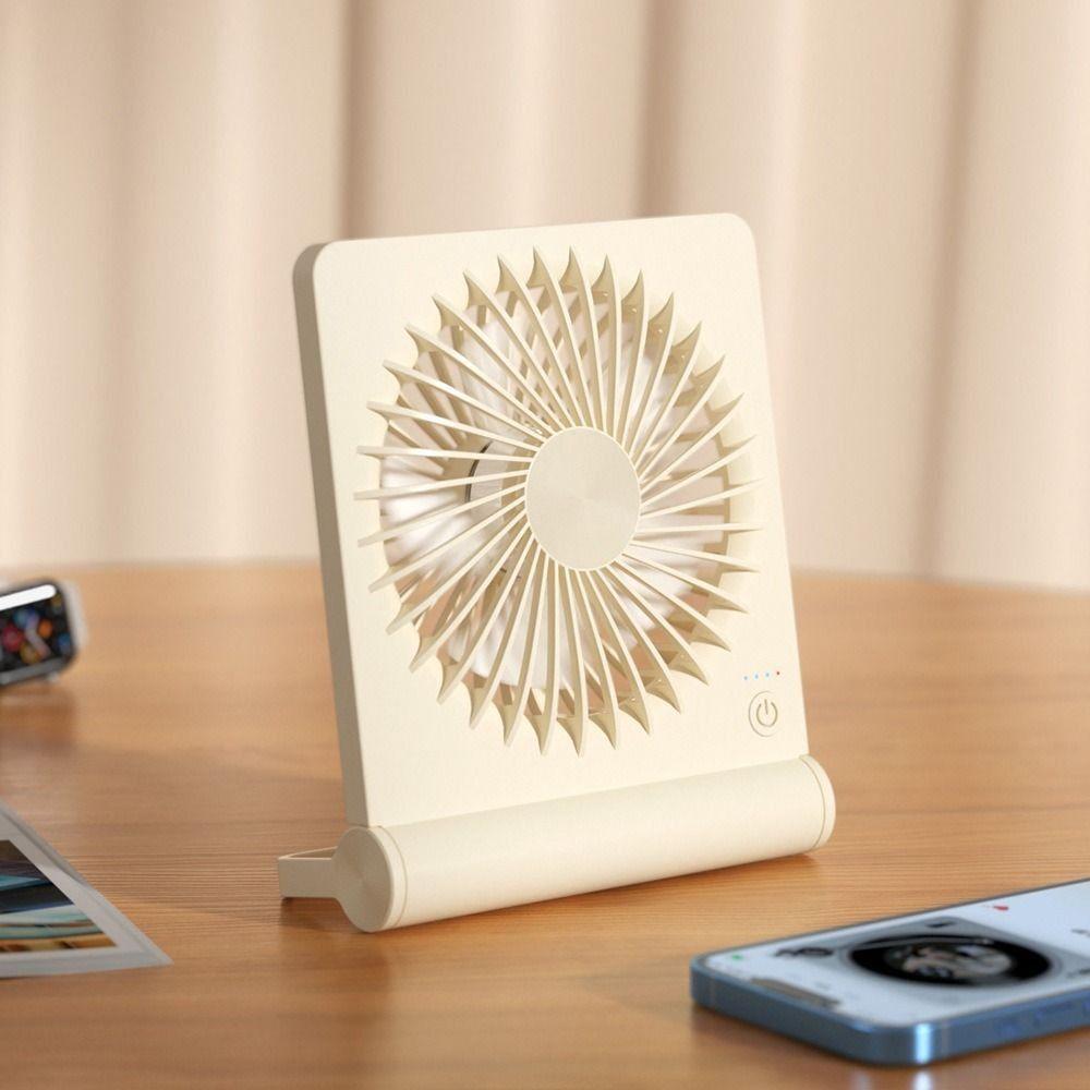 Folding Desk Fan Lightweight Ultra-thin Mini Fan Table Fan Small USB Fan  Outdoor