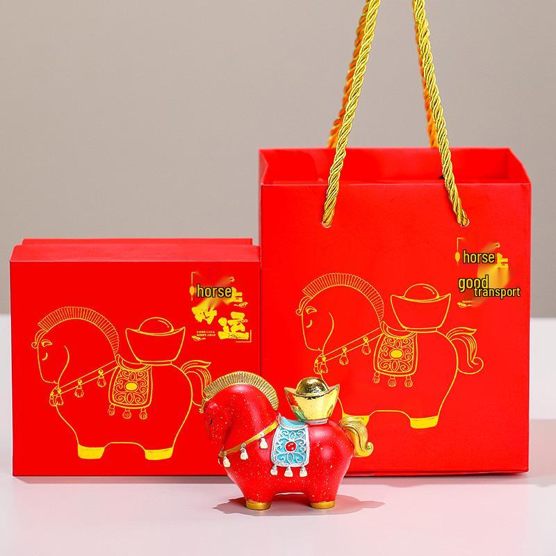 Year of the Horse Zodiac Gift Set: Contemporary Horse Ornament Souvenir