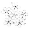 50 PCS Alloy Hollow Flower Charm Flower Pendant Hollow Flower for Jewelry Making