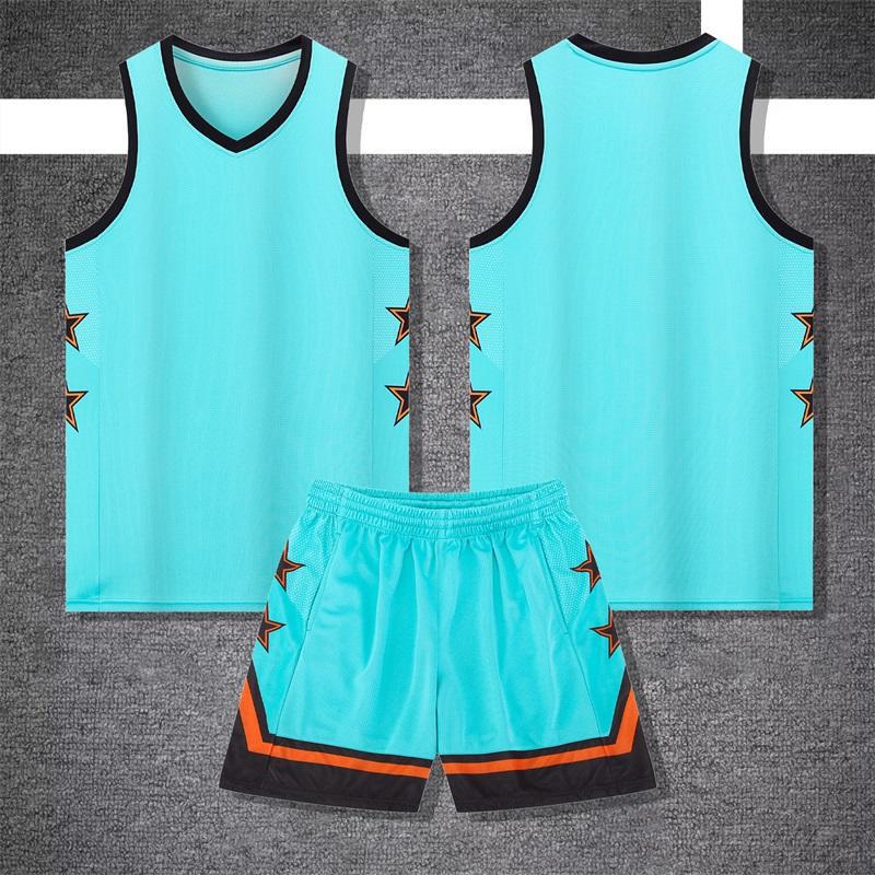 New American Middle School Team Four-Point Narrow Shoulder Quick-Dry Basketball Uniforms