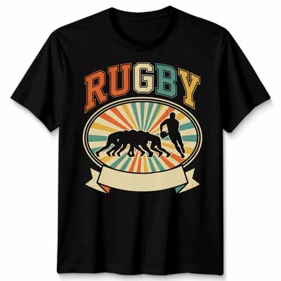 Rugby Sports Retro Design Graphic Tee Mens Womens Unisex T-Shirt Vintage Player