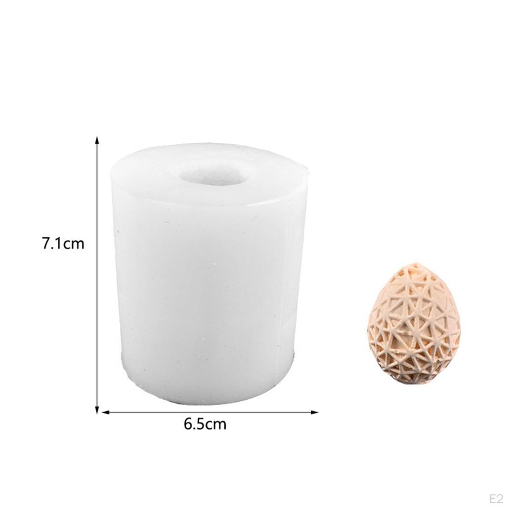 3D Easter Eggs Casting DIY Figurine Handmade Accessories Decoration Art Crafts Reusable Silicone