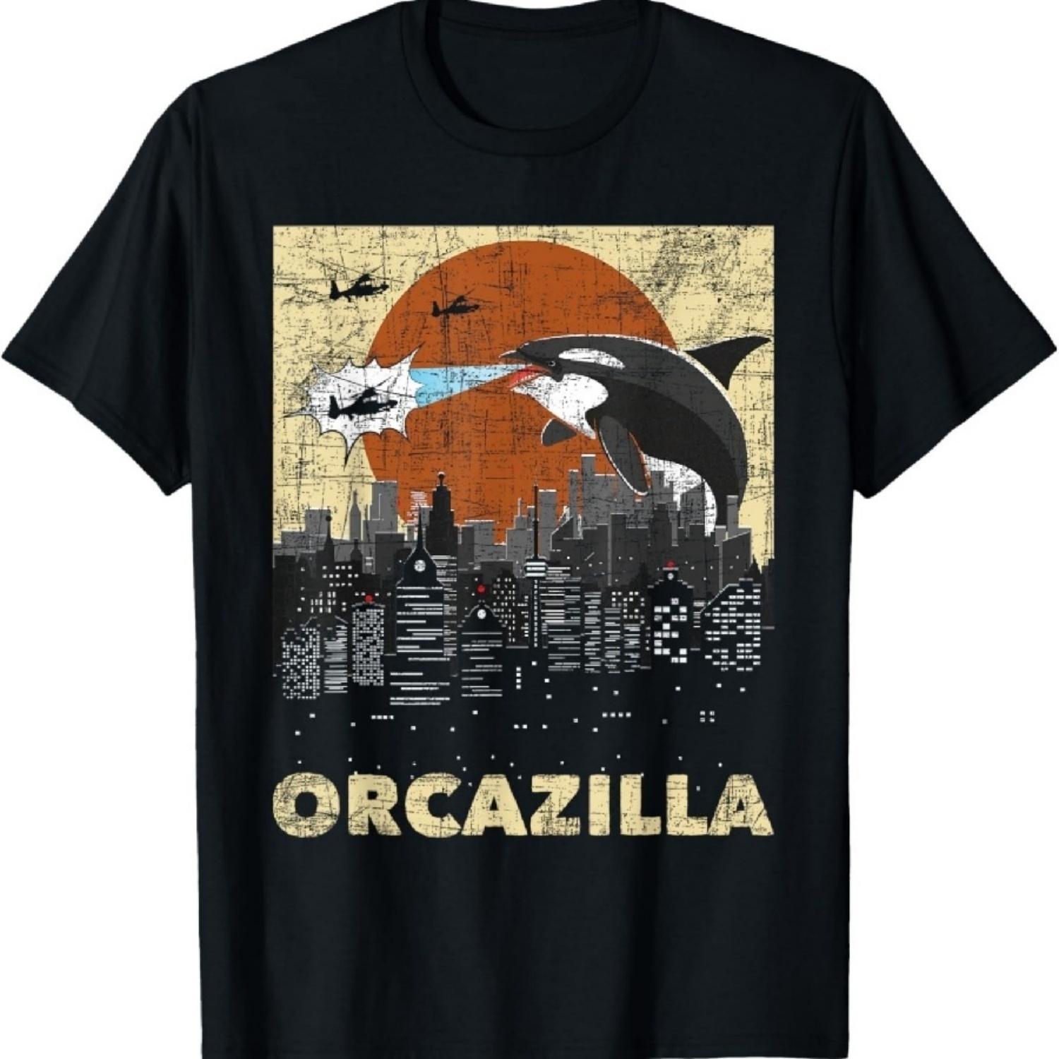 Orcazilla - Whale Lover Ocean Marine Biologist Whales T-Shirt S