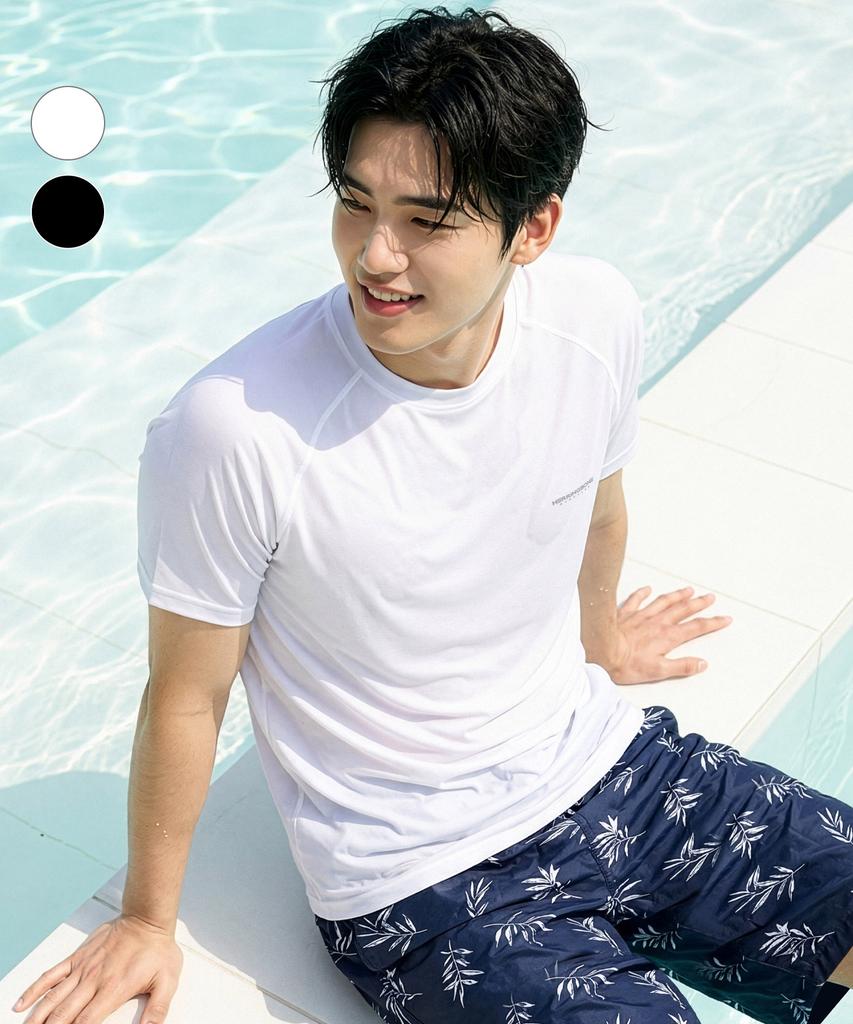 Helingbon Men'S Quick-Dry Short-Sleeve T-Shirt Rash Guard (2 Colors) / Rj405M