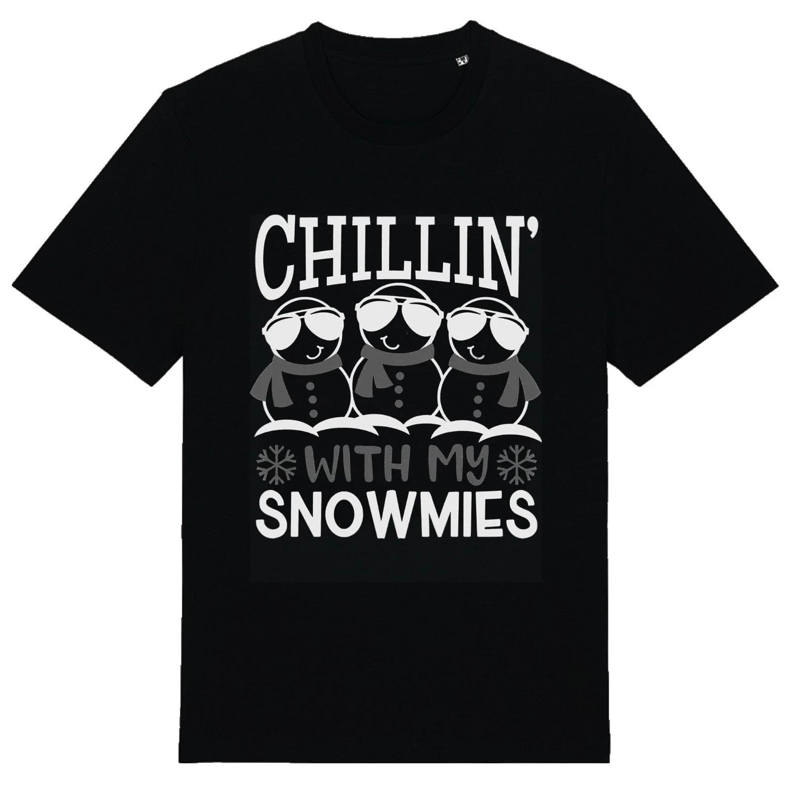 

Chillin With My Snowmies - Unisex T-Shirt Secret Santa Xmas Christmas Festive 3XL