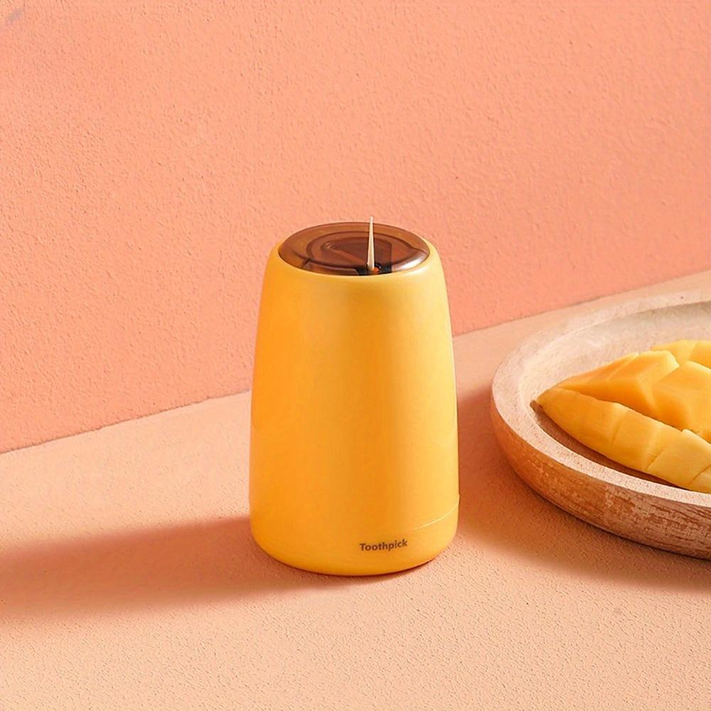 Creative Automatic Toothpick Holder Container Household Table Toothpick Box Plastic Push-Type Round Storage Toothpick Dispenser