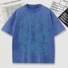 Summer Break Prints Washed T-Shirt Men Summer Loose Cool O-Neck Tee Breathable Sport Soft Cotton Short Sleeve