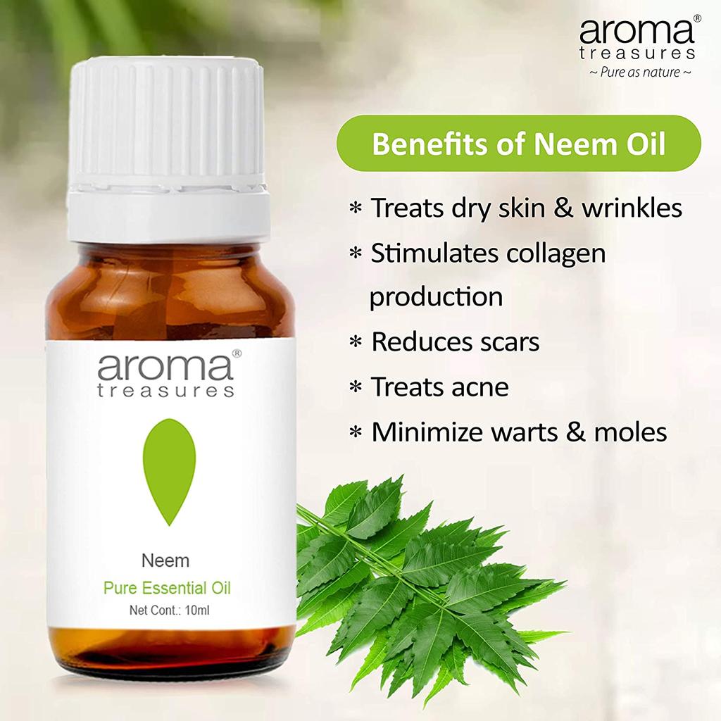 Эфирное масло Нима: для кожи и волос (10 мл), Neem Essential Oil,  Aroma Treasures