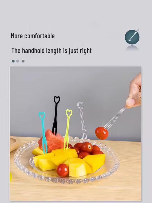 ZISIZ Disposable Plastic Fruit Forks