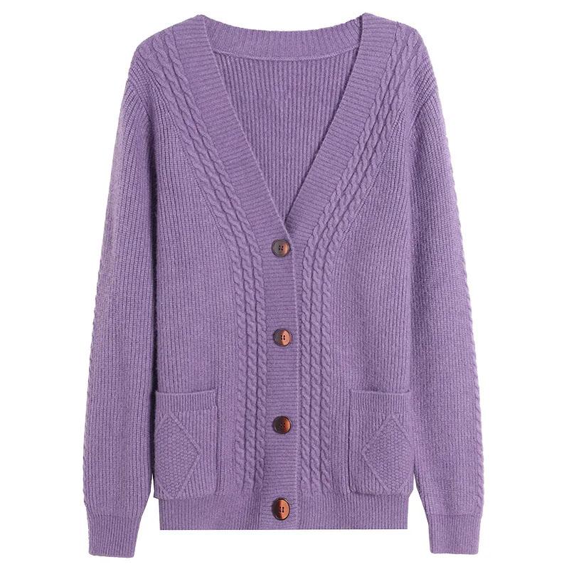 Sweaters Coat Cardigan for Women Autumn Winter Plus Size Vintage Loose Long Sleeve Knit Cardigan Sweaters Jacket