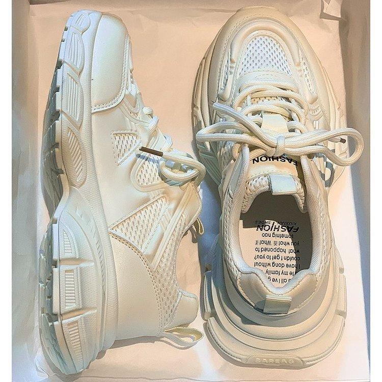 

Mesh dad shoes girl 2025 spring and autumn muffin thick-soled breathable Harajuku casual sports shoes fashion casual 40