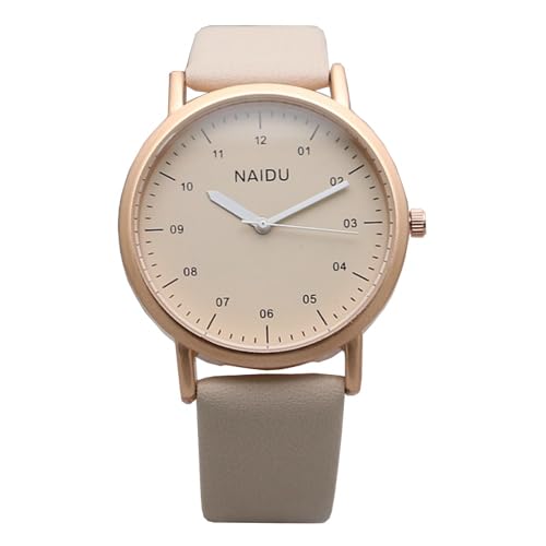 

Women s Watch Dial Easy Read Analog Waterproof, beige/beige, Free, Casual Free