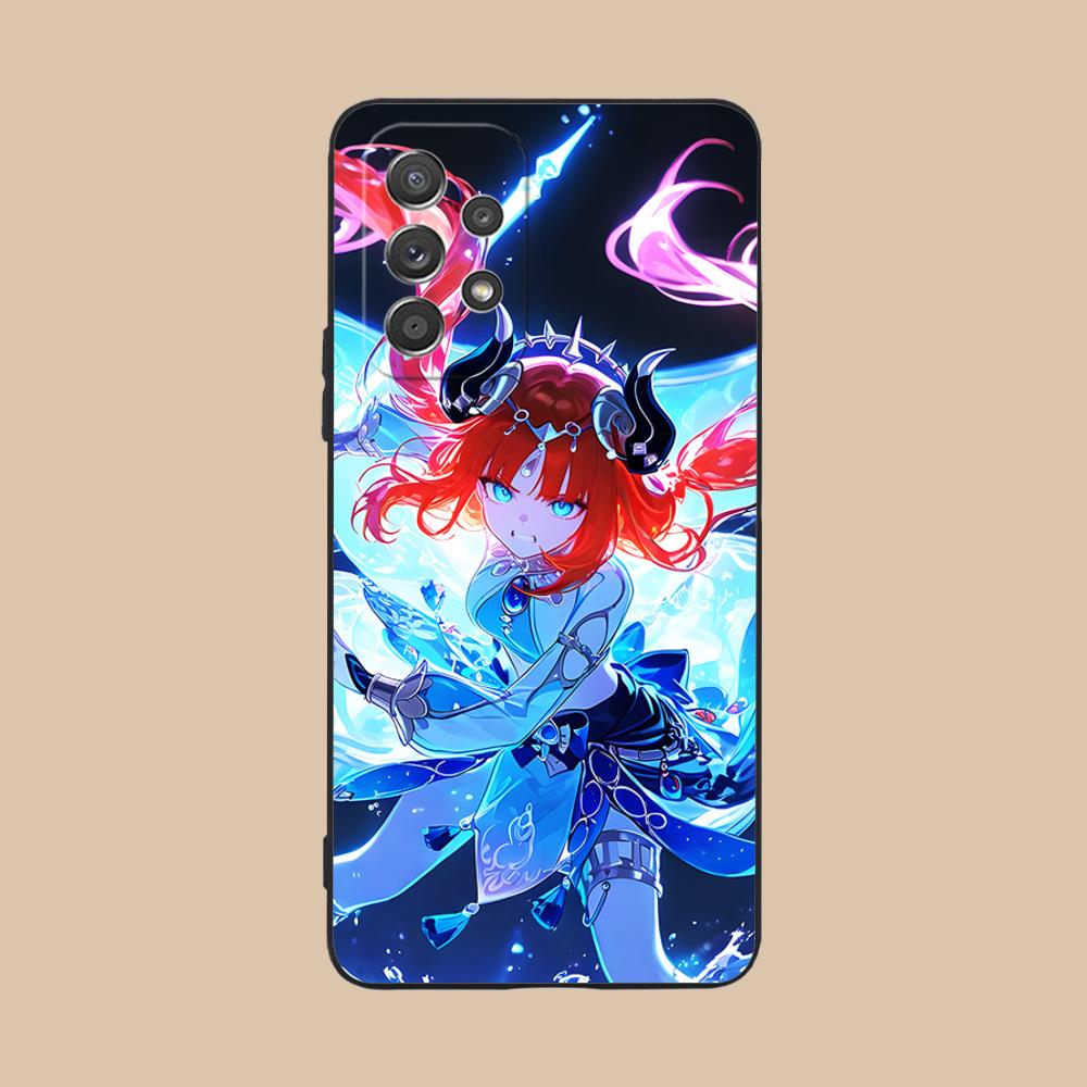 Game GI Nilou Matte TPU Mobile Phone Case for Samsung Galaxy M55 54 42 35 34 33 32 23 22 15 14 13 12 F55 5G Colorful Cover