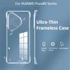 Priekš Huawei Pura 80 70 Pro Pro+ Ultra Bezrāmju PC Telefona Vāciņš P60 P60Pro P60Art Caurspīdīgs Ultratievs Aizmugurējais Vāciņš Apvalks