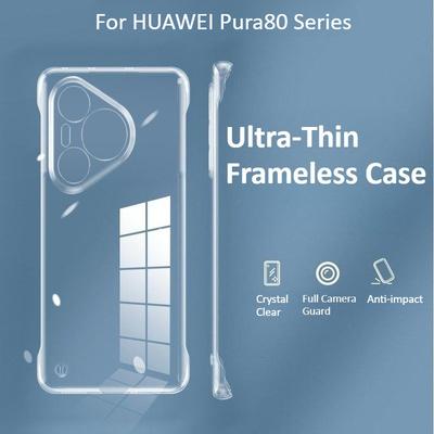 Pro Huawei Pura 80 70 Pro Pro+ Ultra Bezrámečkový PC Kryt na telefon P60 P60Pro P60Art Průhledný Ultratenký Zadní kryt Skořepina