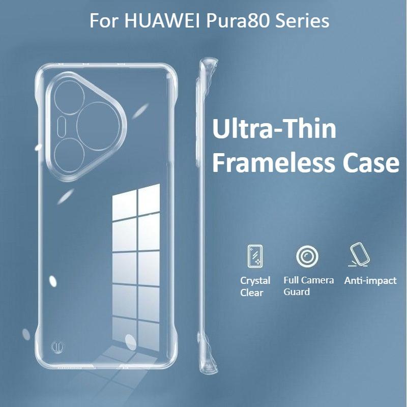 

Для Huawei Pura 80 70 Pro Pro+ Ultra Безрамочный ПК Чехол для телефона P60 P60Pro P60Art Прозрачная Ультратонкая Задняя Крышка Чехол Pura 70 чистый