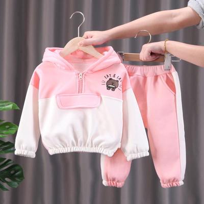 Kinder Frühlings- & Herbst Milchseide Zweiteiler Freizeitoutfit für Jungen und Mädchen